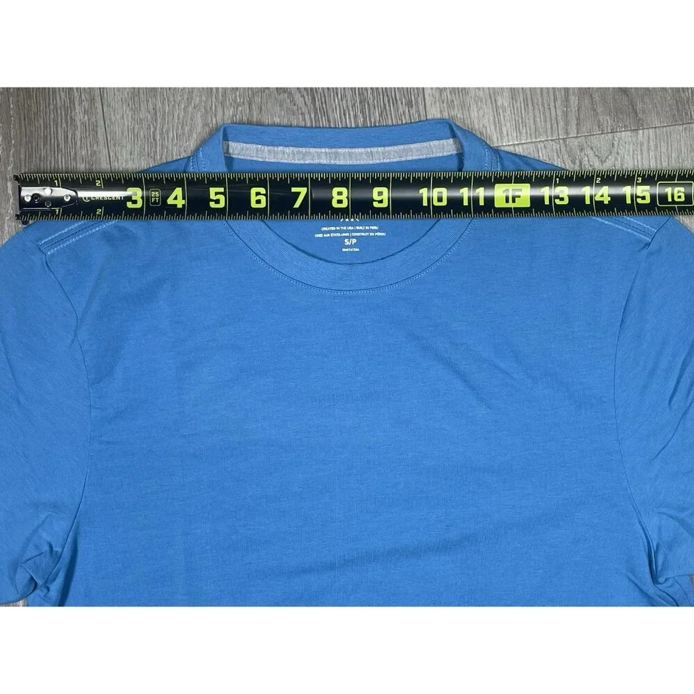 Rhone Blue Element Tee Cotton Everyday T-Shirt - Men Size Small - Picture 9 of 12